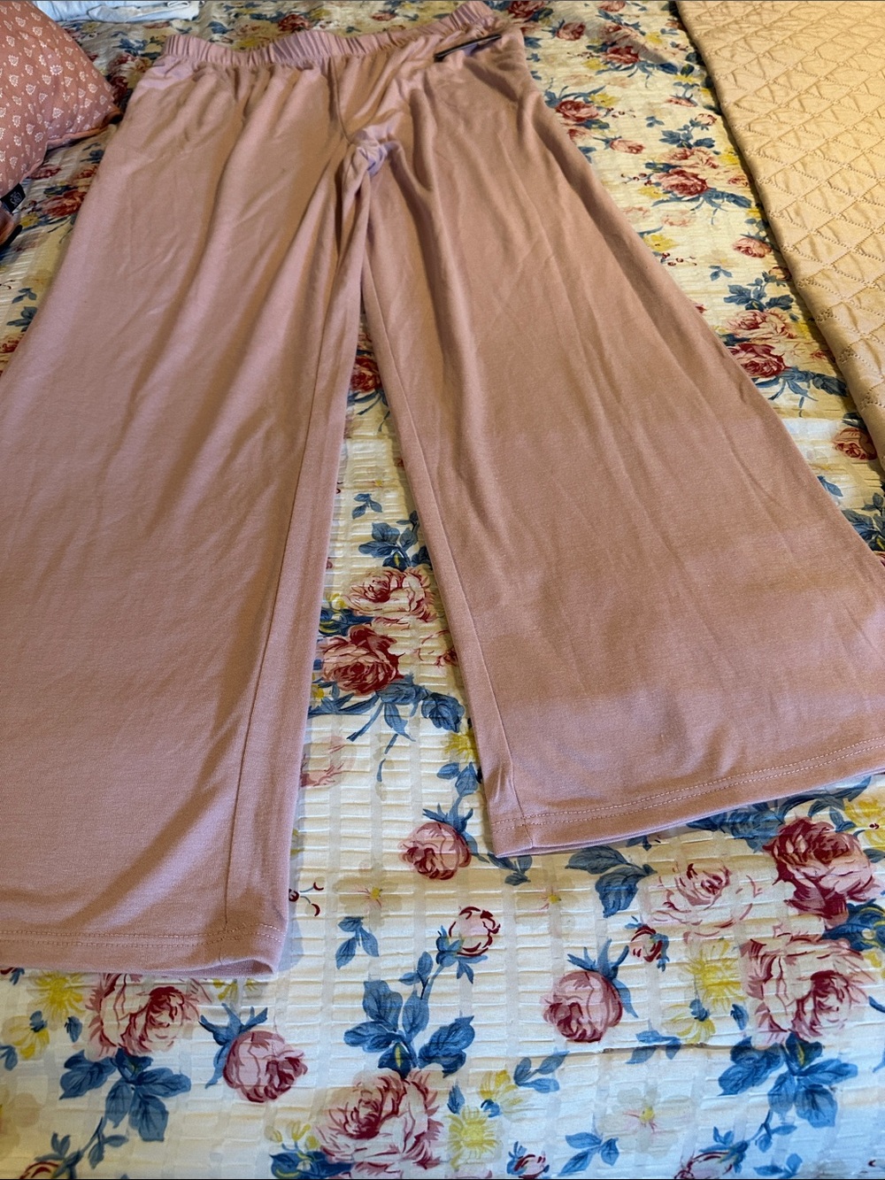 Wide Leg Lounge Pants - Dusty Rose
